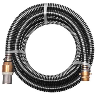 vidaXL Manguera De Succi&oacute;n Con Conectores De Lat&oacute;n 10 M 25 Mm Negra Vidaxl