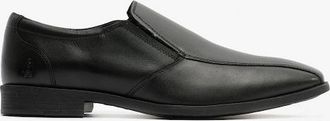 Hush Puppies Mens Hush Puppies ELLIS Boys Leather Slip On Shoes Black - Size: 12