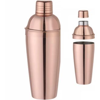 OEM Coctelera De 3 Piezas Para Bebidas Y C&oacute;cteles Cobbler 0,8 L - Cobre