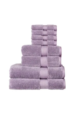 Christy Supreme Hygro Luxury 100% Supima Cotton 8 Piece Towel Sets in Lavender