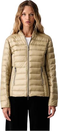 A|X Armani Exchange Donsjack Slim Fit in Lichtgewicht Nylon - Dames - Gewatteerde jassen - Beige - S - Nylon - Jassen
