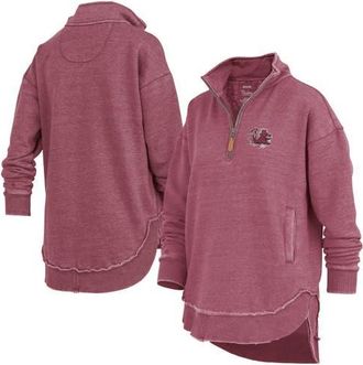 Pressbox Womens Pressbox Garnet South Carolina Gamecocks Northfork Sojourn Poncho Quarter-Zip Sweatshirt at Nordstrom, Size Xx-Large