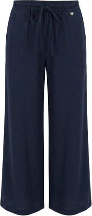 Am&eacute;lie & Am&eacute;lie Iza Wijde Broek - Dames - Wijde Broeken - Blauw - 2XL - Broeken