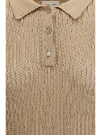 Jacob Cohen Womens Cotton Polo Shirt Light Camel Tops