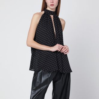 Rotate Polka-dot blouse with integrated scarf