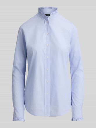 Lauren Ralph Lauren Regular Fit Langarmbluse aus reiner Baumwolle in Hellblau, Gr&ouml;&szlig;e XL