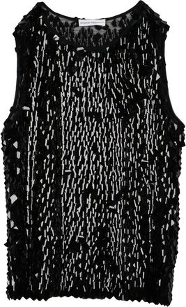 Niccol&ograve; Pasqualetti Black Sequined Sleeveless Top