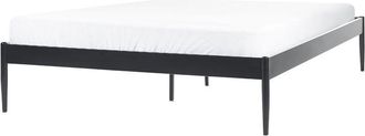 Beliani Beliani - Cama Con Somier De Metal Negro 160 X 200 Cm Listones Industrial Vaurs