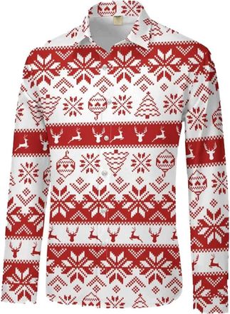 Generic Christmas Shirts for Men XXL, Mens Xmas Shirts Long Sleeve Long Sleeve Christmas Shirt Xmas Tee Men Tee for Adult Mens Smart Casual Designer Funny Jum