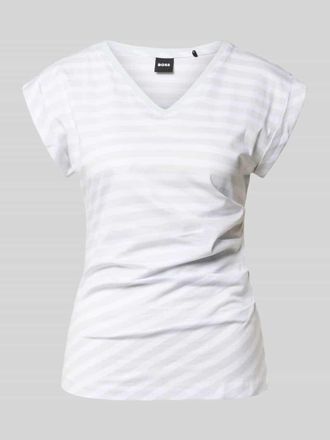 HUGO BOSS Slim Fit T-Shirt aus reiner Baumwolle Modell EVKA in Hellblau, Gr&ouml;&szlig;e XL