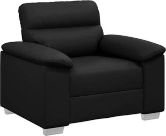 vidaXL Sill&oacute;n De Sof&aacute; De Cuero Sint&eacute;tica Negro 60 Cm Vidaxl