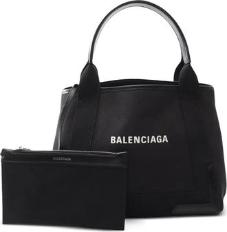 Balenciaga 2010-2025 Navy Cabas S canvas shopper - Zwart