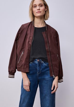 Street One 3/4-Arm-Shirt STREET ONE, Damen, Gr. 34, shadowed navy meliert, Jersey, Obermaterial: 95% Viskose, 5% Elasthan, meliert, normal h&uuml;ftbedeckend, Rundhal