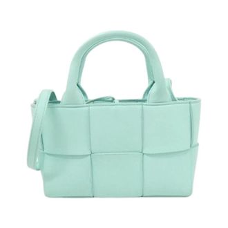 Bottega Veneta Pre-owned Tote Bags, female, Green, Size: ONE SIZE Pre-owned Lambskin Shoulder Bag