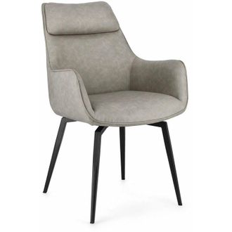BIZZOTTO Sedia Lawrence con gambe in acciaio verniciato a polvere epossidica, per arredo interno 56 x 65 x h 92 cm -Tortora / Confezione da 2 pezzi