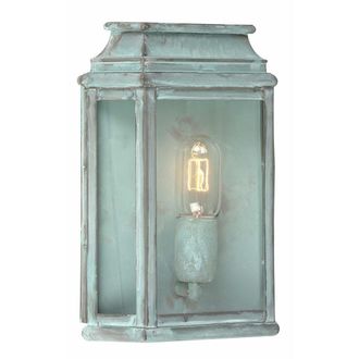 Netlighting St Martins 1 Light Outdoor Wall Lantern Light Verdigris IP44 E27 in Green