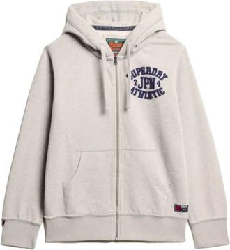 Superdry Vintage Athletic Zip Sweatshirt - Heren - Vesten met rits - Grijs - 2XL - Hoodies & sweatvesten