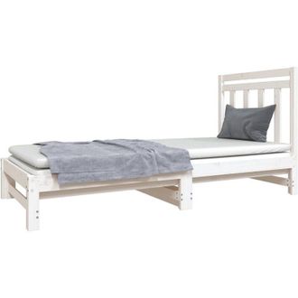 vidaXL Pull-out Day Bed without Mattress White 2x(90x190) cm vidaXL