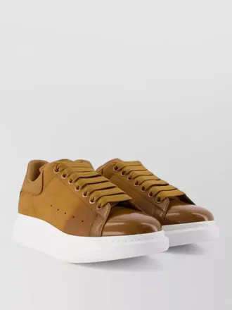 Alexander McQueen oversized lace up leather low top sneakers
