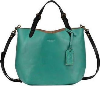 OLD TREND Dip Dye Leather Mini Tote in Aqua at Nordstrom Rack