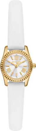 Michael Kors Micro Lexington leren horloge - Dames - Horloges - Wit - ONE Size - Leer - Accessoires