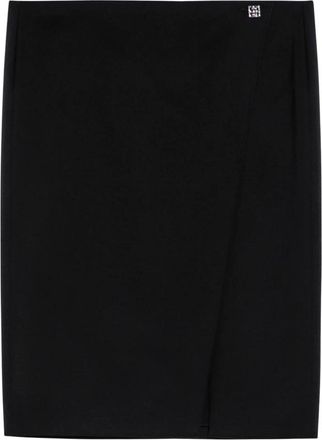 Givenchy Zwarte Pencil Rok Gonna Tubino - Dames - Kokerrokken - Zwart - S - Rokken