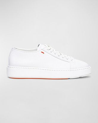 Santoni Anginal Low-Top Leather Sneakers
