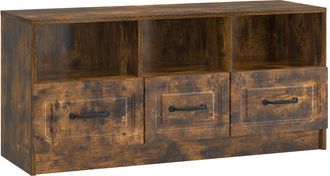 vidaXL Mueble De Tv Con Caj&oacute;n Roble Ahumado 102 X 34,5 X 47 Cm Vidaxl