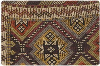 Pasargad Home Vintage Turkish Kilim Wool Pillow Case