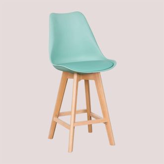 Sklum Sklum - Pack De 2 Taburetes Altos 65 Cm Con Coj&iacute;n En Polipiel Nordic