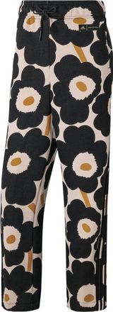 adidas (WMNS) adidas MARIMEKKO Floral Print Straight-Leg Casual Pants Asia Sizing Black Beige H57322