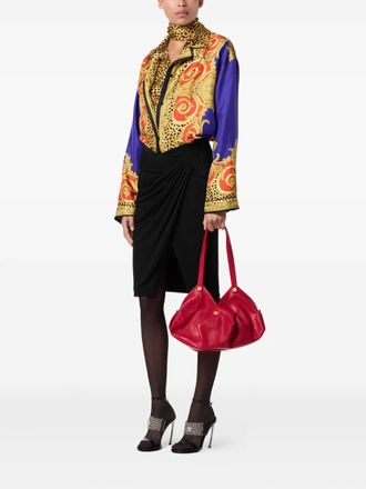 Versace Protea nappa shoulder bag - women - Lambskin/Polyester - OS - Red