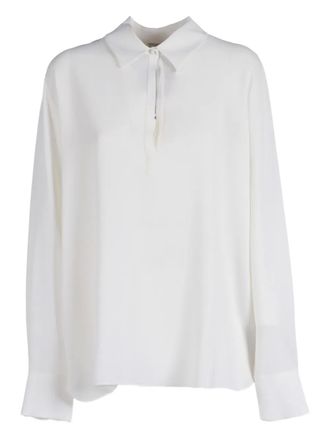 Antonelli long-sleeve blouse - women - Silk/Acetate - 50 - White