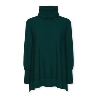 Elena Miro Truien & Vesten, Dames, Groen, XL, Polyester, Losvallende trui met afneembare kraag