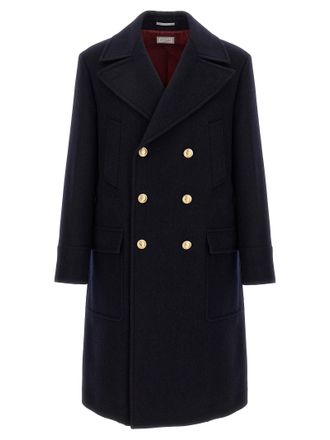 Brunello Cucinelli Wool Coat Coats And Trench Coats Blue
