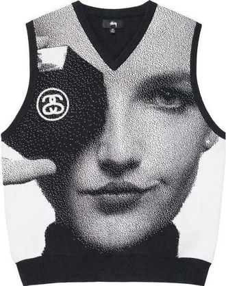 St&uuml;ssy Photo Jacquard Vest Black 117155