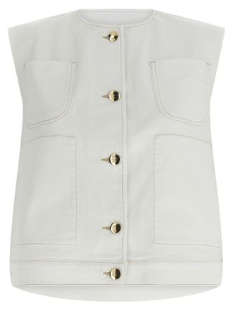 Fabiana Filippi Cotton Sleeveless Womens Jacket