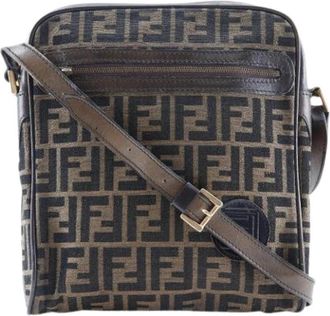 Fendi Pre-owned Canvas Schoudertas - unisex - Vintage Schoudertas - Bruin - ONE Size - Vintage