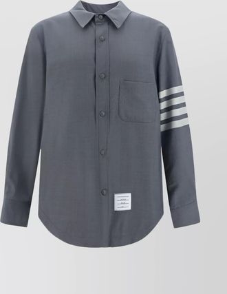 Thom Browne striped sleeve oversized shirt