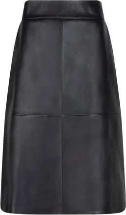 Dante6 Rokken, Dames, Zwart, S, Leer, A-lijn Midi Rok