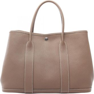 Herm&egrave;s Etoupe Gray Gray Negonda Leather Handbag Tote Bag (Pre-Owned)