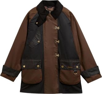 Barbour Felton Waxed Jack met Ruitpatroon - Dames - Zomerjassen - Bruin - XL - Katoen - Jassen