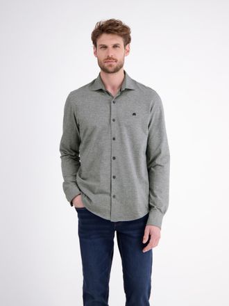 Lerros Langarmhemd LERROS, Herren, Gr. XXL, N-Gr, classic navy, Web, Obermaterial: 100% Baumwolle, unifarben, regular fit normal, Manschette, Hemden Langarmh