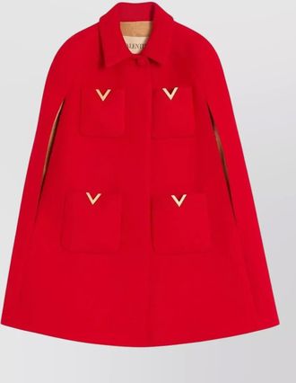 Valentino Garavani double cape jacket v design