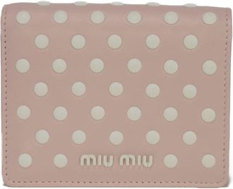 Miu Miu Pink White Leather Wallet (Bi-Fold) (Pre-Owned)