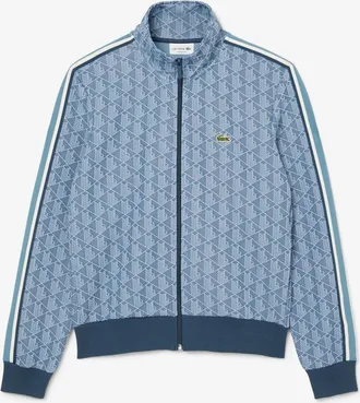 Lacoste Mens Zip Up Jacquard Track Jacket in Blue - Size X-Small