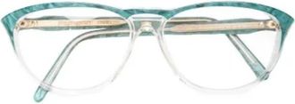 Saint Laurent Pre-owned Acetate sunglasses - Dames - Vintage Accessoires - Blauw - ONE Size - Vintage