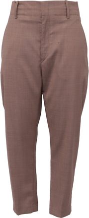Isabel Marant Isabel Marrant Etoile Cropped Trousers in Brown Wool