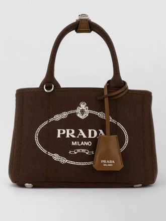Prada canvas mini jardini&egrave;re handbag shoulder style