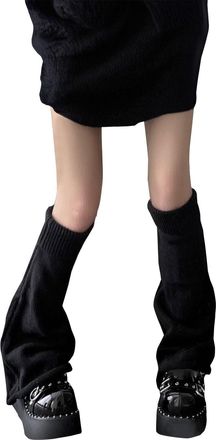 Generic Leg Warmers for Women and Girls, Classic Star Pattern Striped Knitted Leg Warmers, Knee Length Warm Stacked Socks,Autumn And Winter Feet Versatile Col